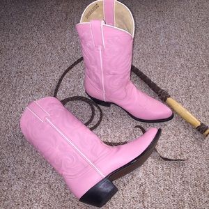 Durango Western Leather Boots in Pink Color